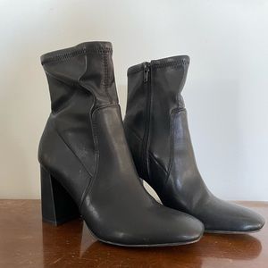 Block Heel Sock Booties